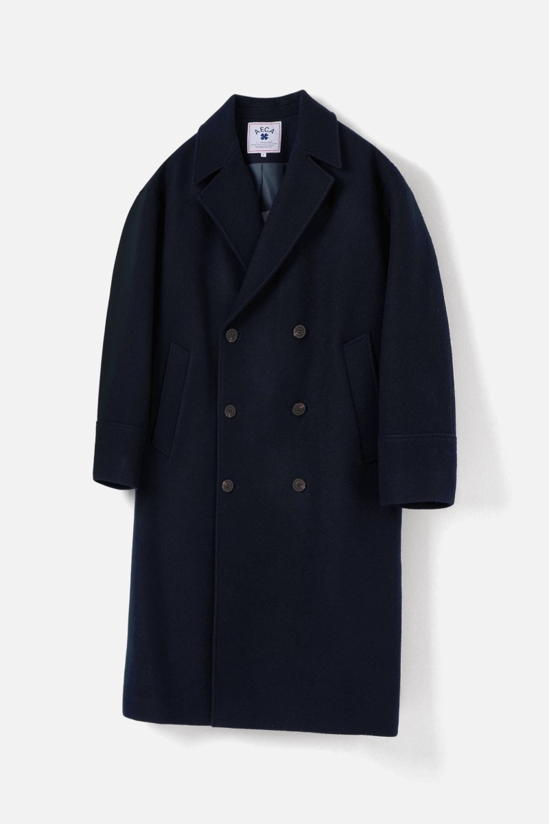 DOUBLE BREASTED OFFICER COAT-NAVY