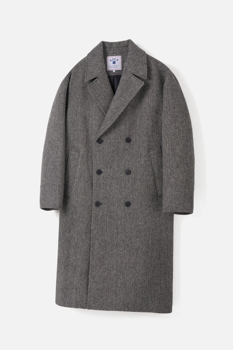 DOUBLE BREASTED OFFICER COAT-M/GREY