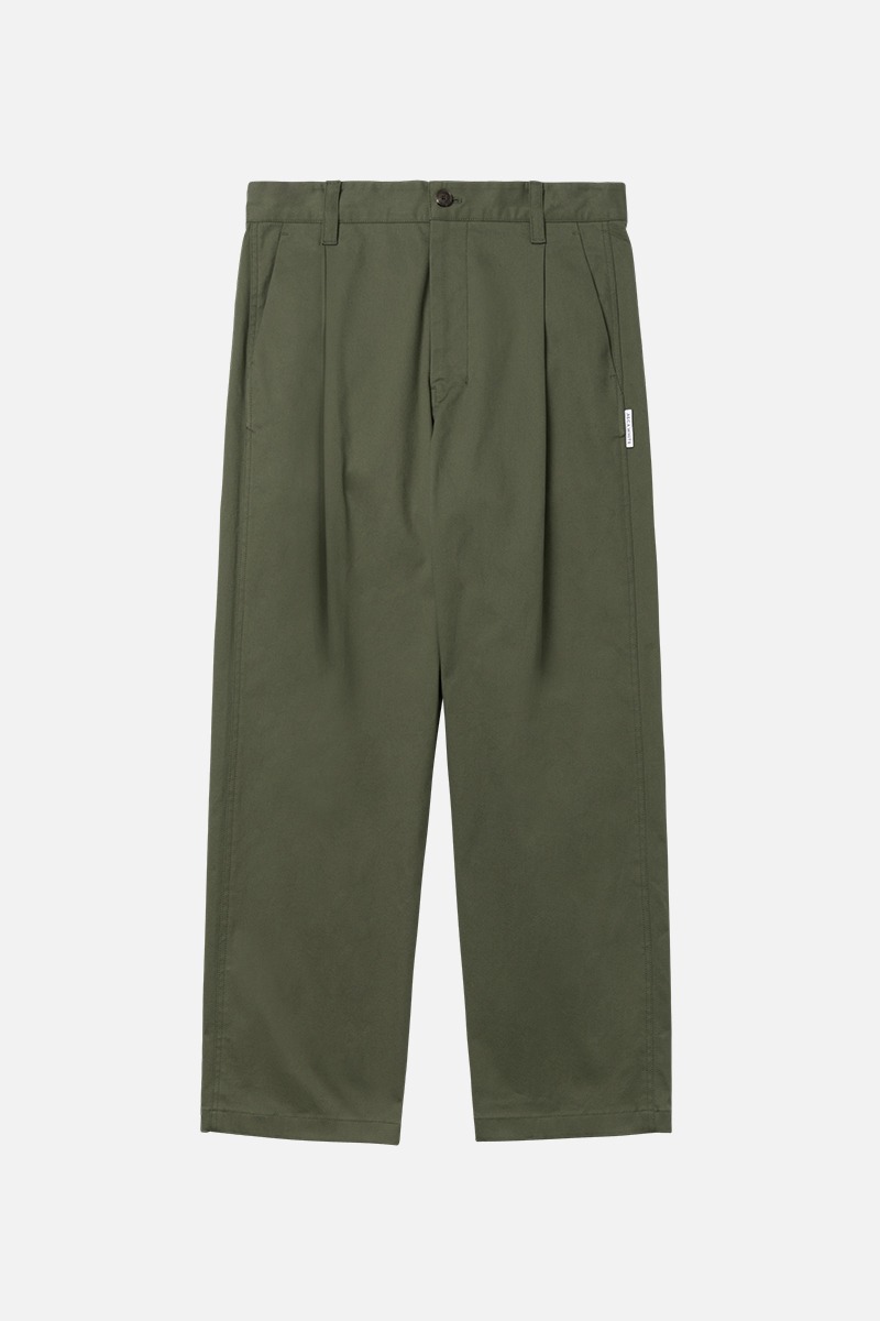 ONE-TUCK WIDE CHINO-OLIVE